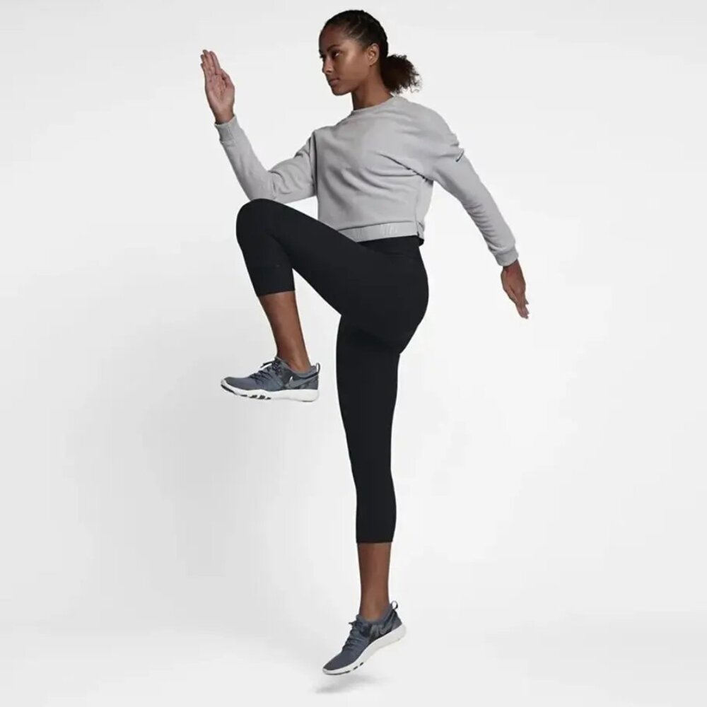 Nike Sculpt Hyper Tight Fit Crop Leggings Gym BQ3557-010 Black Women's S NEW